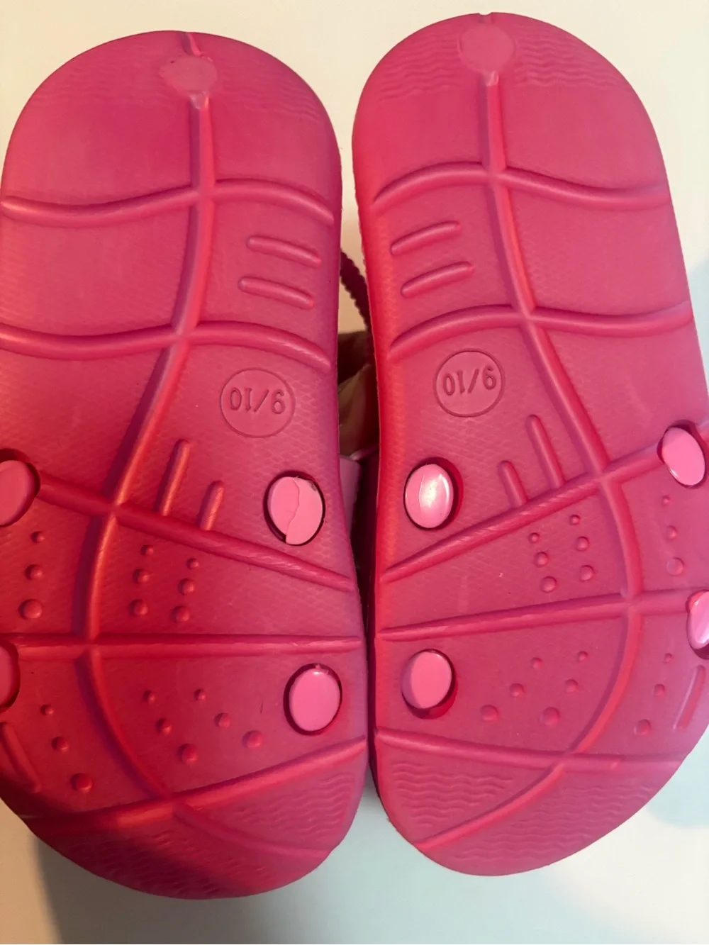 Minnie Mouse Toddler Girls Pink Slide Sandals Size 9-10